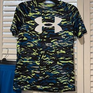 Under Armour Matching Set Blue Green Camouflage
